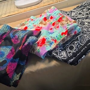 3 Set Leggings Crop Style Sugar Skulls Them